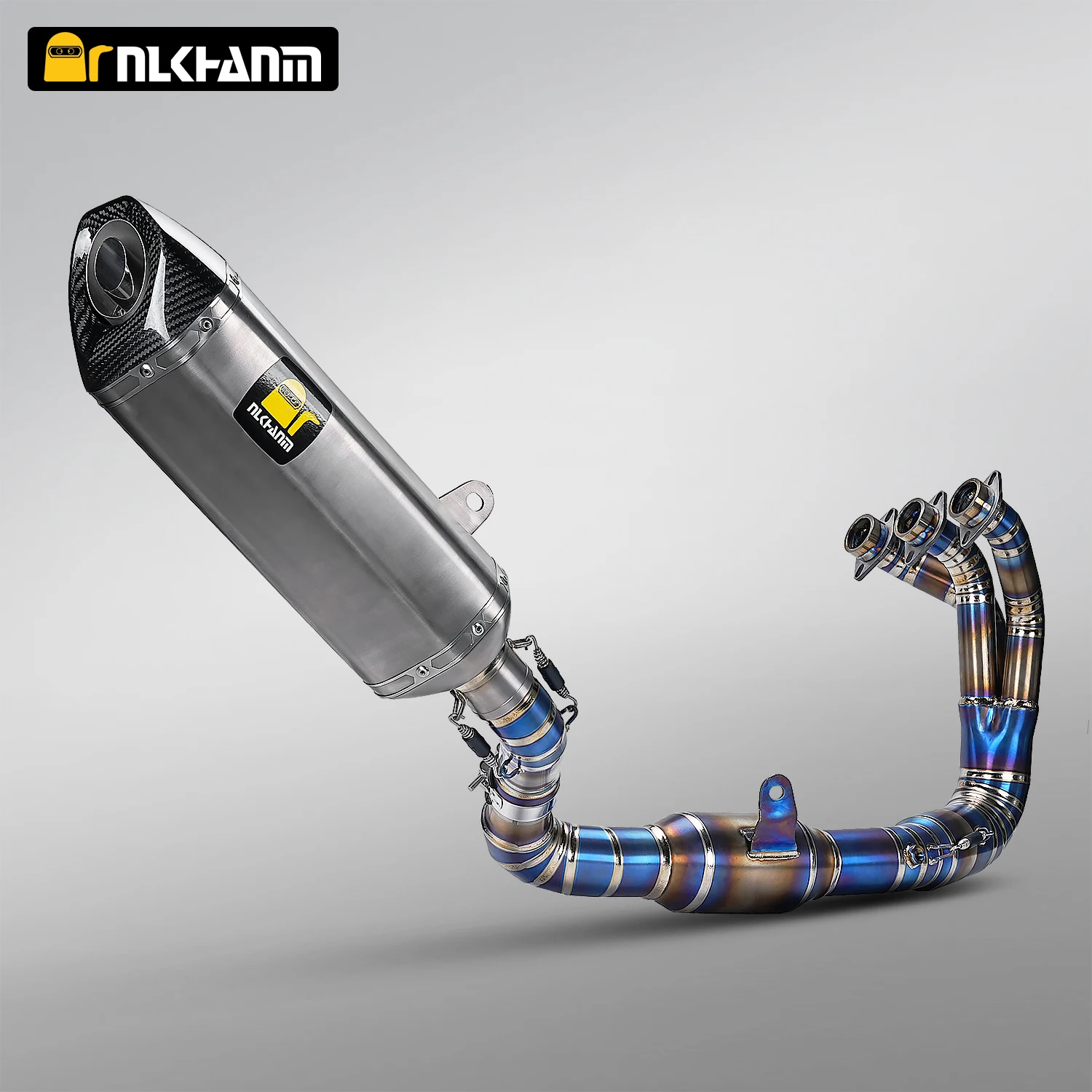 

FOR YMH MT09 FZ09 XSR900 21-25 Exhaust Motorcycle 60MM Front Pipe Ti alloy With catalytic converter Slip on Full system exhaust