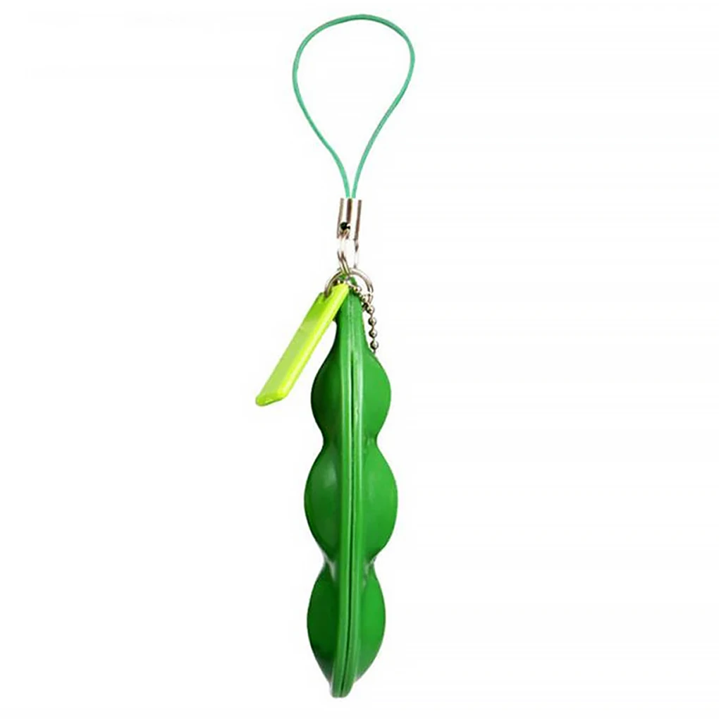 Portable Pea Pod Key Ring Stress Relief Toy