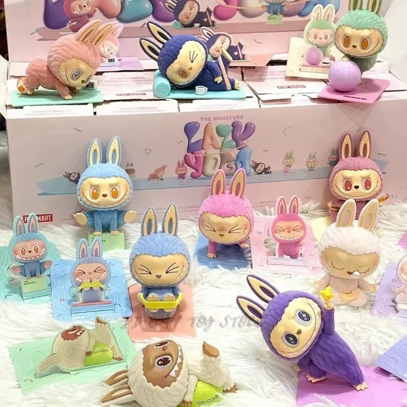 In Stock Genuine Labubu The Monsters Lazy Yoga Series Blind Box Handheld Blind Box Labubu Desktop Ornament Collection Toy Gift