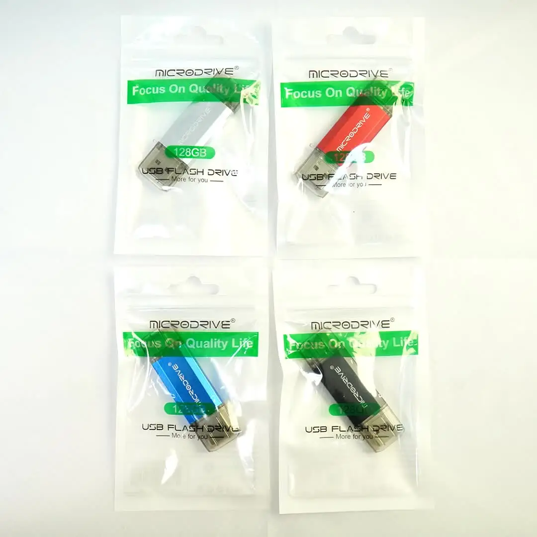 Type C USB Flash Drive OTG 2 IN 1 USB 2.0 Micro USB Pen Drive 128GB 64GB 32GB 16GB 8GB 4GB Pendrive Flash Drive