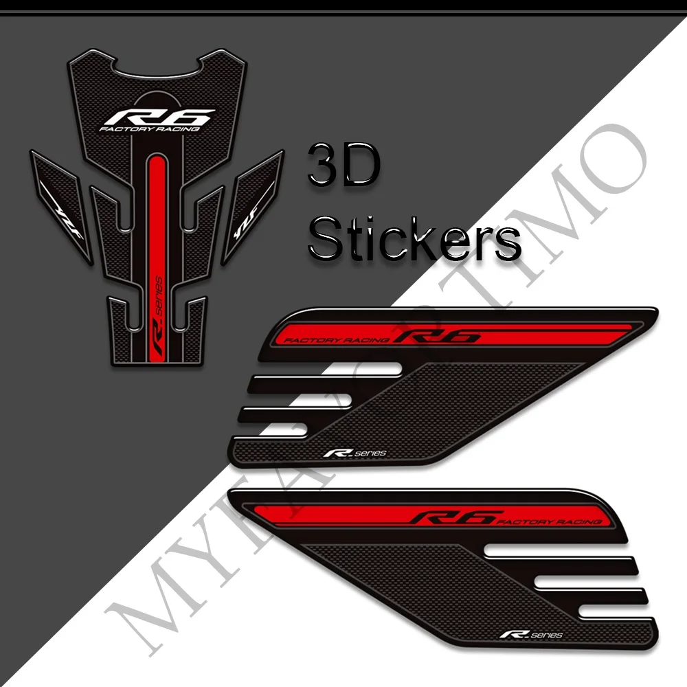 For YAMAHA YZF-R6 YZF R6 YZFR6 Motorcycle Tank Pad Grips Side Gas Fuel Oil Kit Knee Protector 3D Stickers 2008 -2016