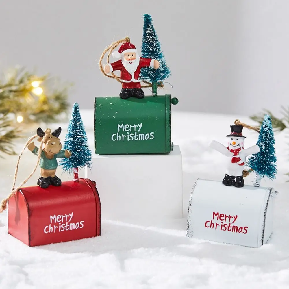 

Iron Christmas Airplane Pendant Santa Flying Plane Decorative Christmas Tree Hangers Hot Air Balloon Hanging Rope