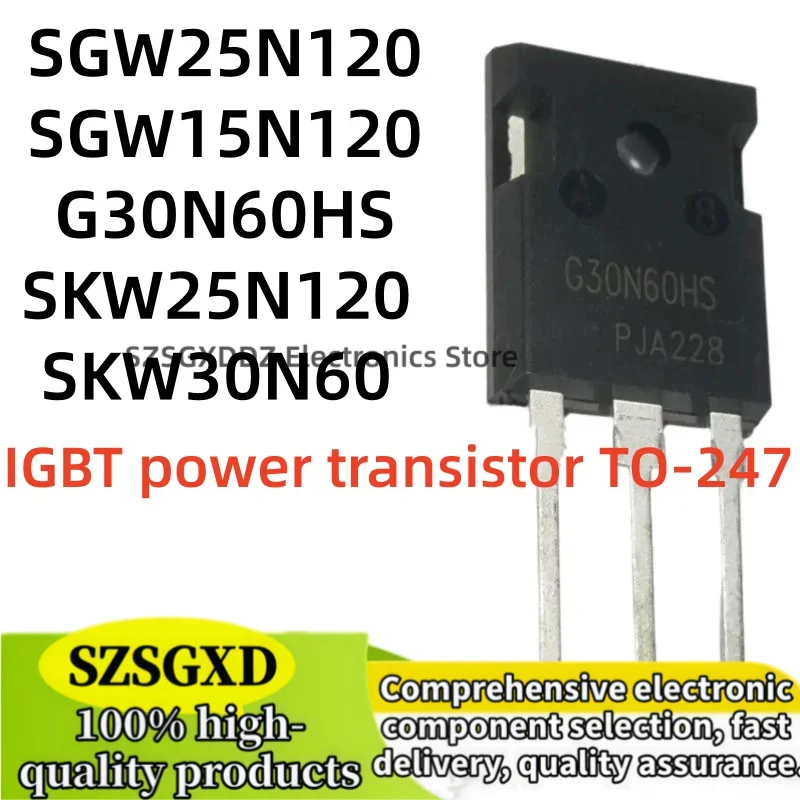 5-10Uds 100% nuevo SKW25N120 25N120 SKW30N60 SGW25N120 25N120 SGW15N120 15N120 G30N60HS 30N60 TO-247 IGBT power transistor