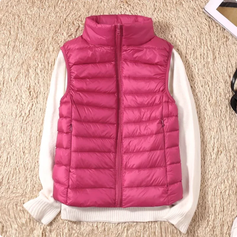 レディース パファーベスト 秋冬 軽量 ノースリーブ ジャケット フルジッパー アウターベスト アウトドア ダウンベスト