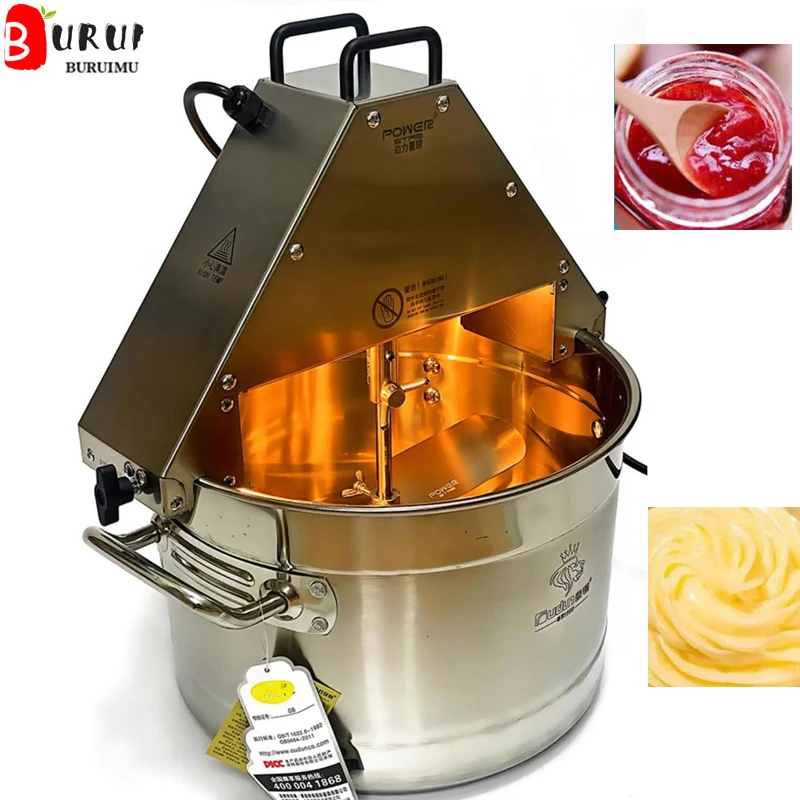 Miscelatore elettrico per salsa di marmellata Miscelatore da cucina Bollitore da 10 litri con miscelatore Pentola per pasta di marmellata di frutta
