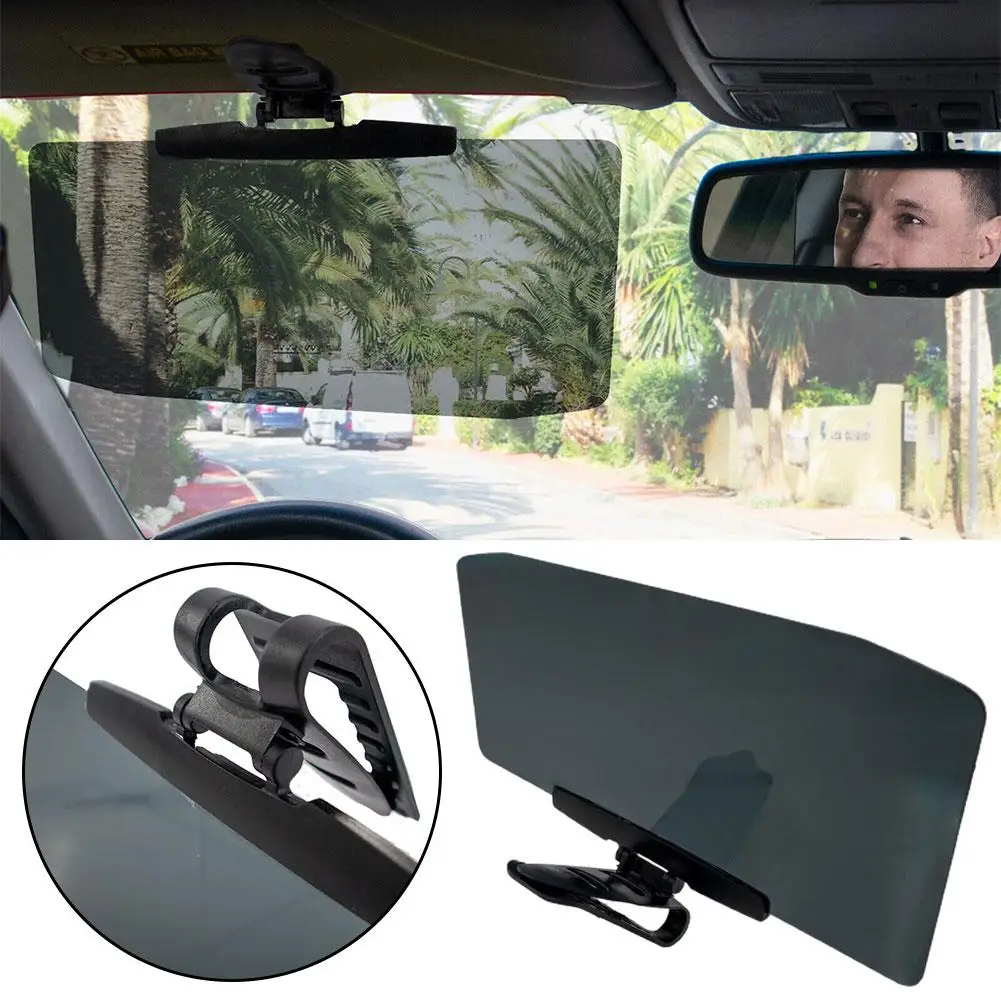 Car Sun Visor Polarized Sunshade Plate Clear Vision Block Visor Anti-UV Anti-Glare Translucent Rotatable Visors Car Adjusta E1J6