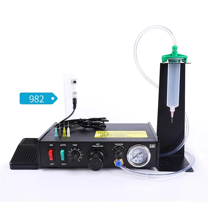 Imagem -05 - Semi-automático Líquido Cola Injeção Dispensadora Máquina Manual Pedal Dispensador Resina Epóxi 983a 110v 220v
