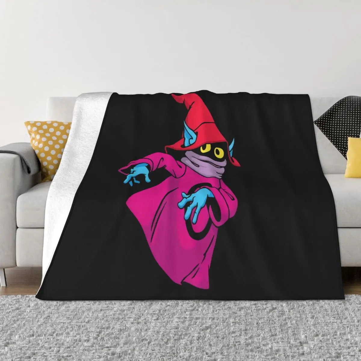 Orko Mens Funny He Man Masters Of The Universe Top Skeletor Battle Cat Loose Plus Size Throw Blanket