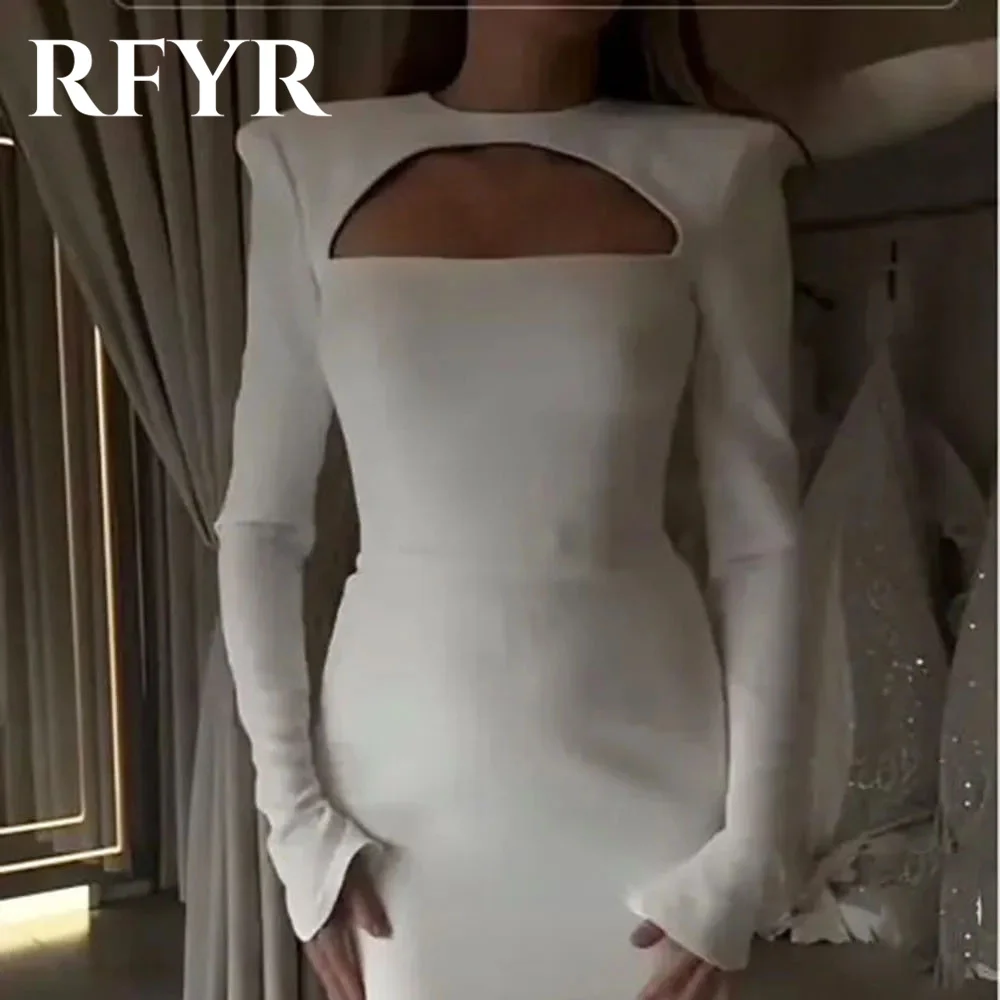 Black Satin Black Prom Dresses Detachable Shawl Mermaid Wedding Dress Elegant Long Sleeves Ankle-Length Vestidos De Fiesta 2025