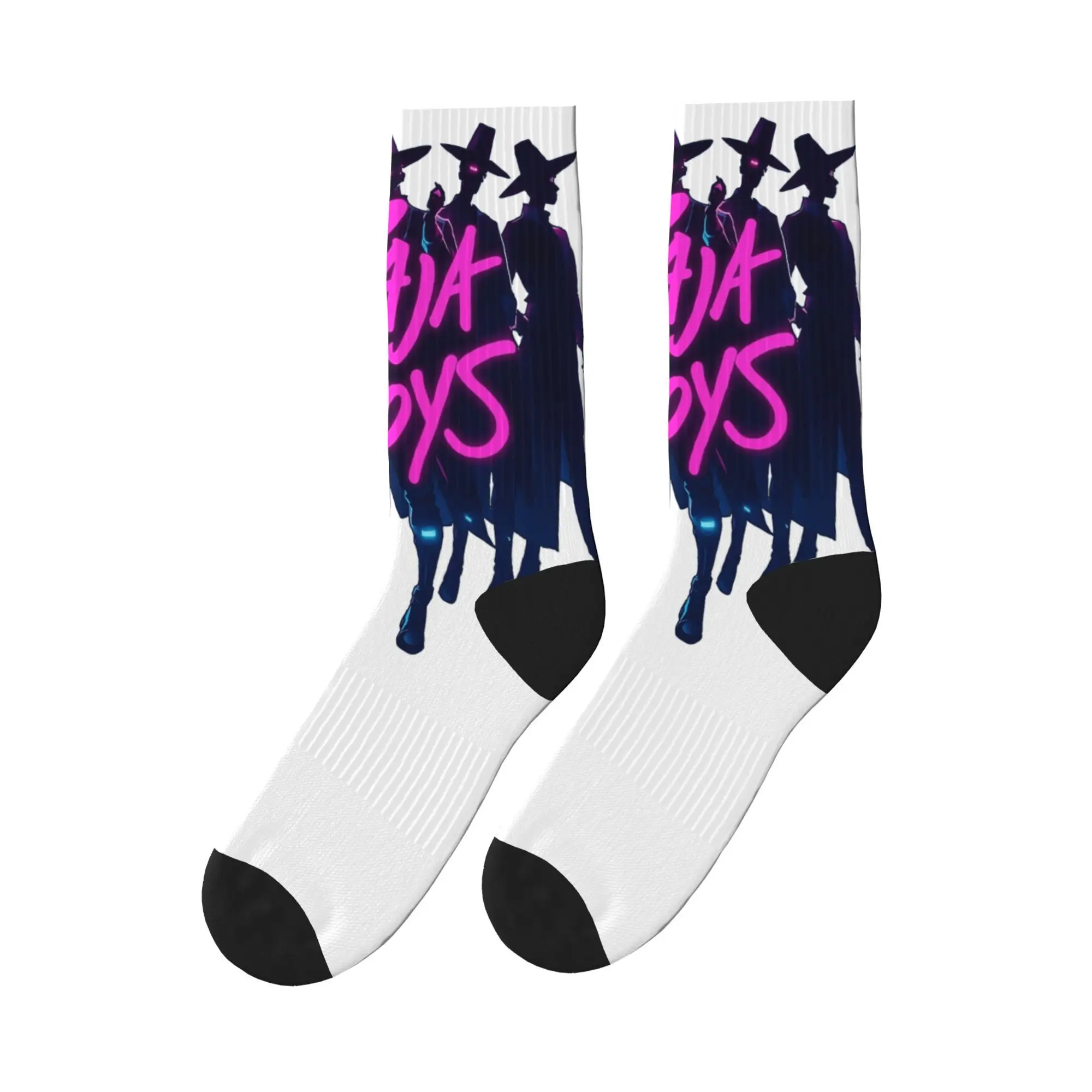 

Men Socks Saja Boys Kpop Demon Hunters Stockings Non Skid Breathable Socks Winter Leisure Graphic Running Socks