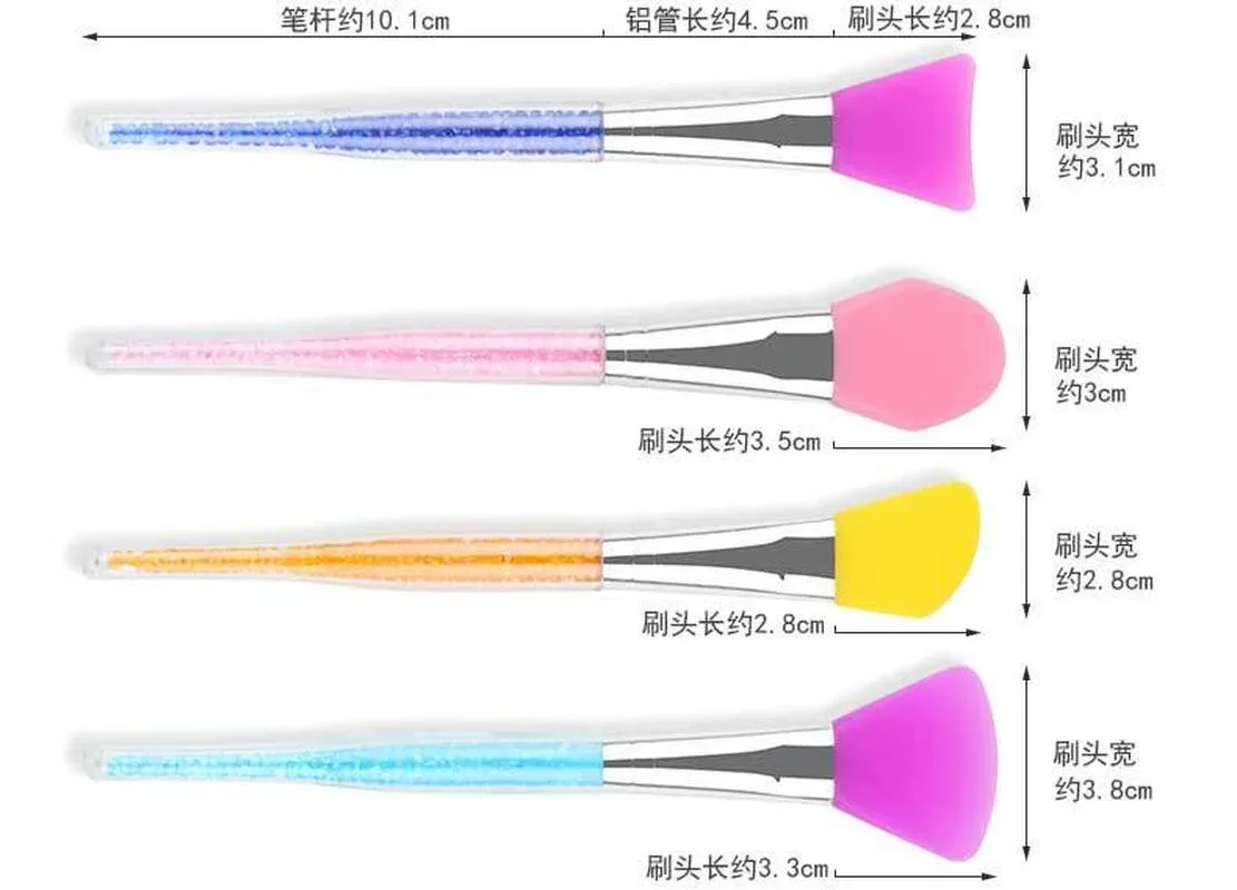 Mascarilla de silicona, brochas de maquillaje con diamantes de imitación, multifunción, DIY, base Facial, cosmética, herramienta de maquillaje de belleza