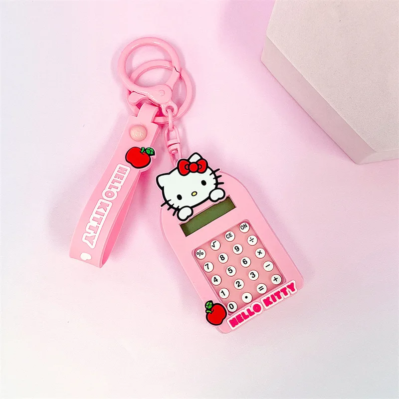 Cartoon Sanrio sleutelhanger Hello Kitty Kawaii sleutelhanger Kuromi Cinnamoroll schattige rekenmachine decoratie studenten kerstcadeau speelgoed