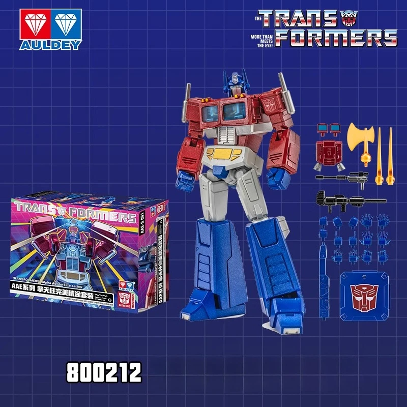 AULDEY ‌   Trasformatori AAE originali Optimus Prime G1 Fine Painting e assemblaggio Modello di telefono attivato Regali di festa Disponibile