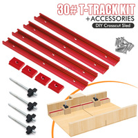 Woodworking 30# T-track Kit and Accessories Aluminum T-tracks Slot Miter Track for Router Table Workbench DIY Wood Projects