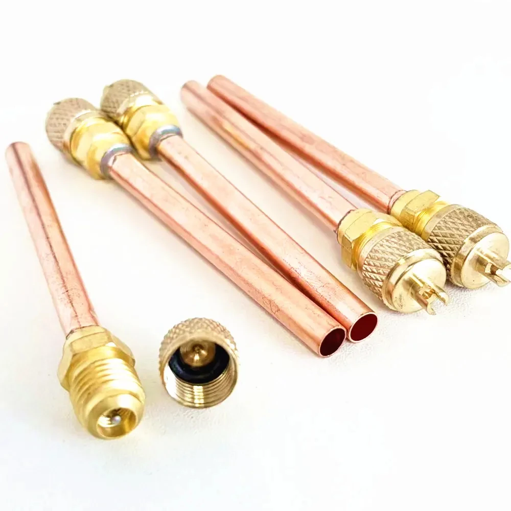 5PCS/Set Garden Air Conditioner Refrigeration Accessories Valves Copper Tube Filling Parts 3.4 Mpa Home DIY Power Tool image 3