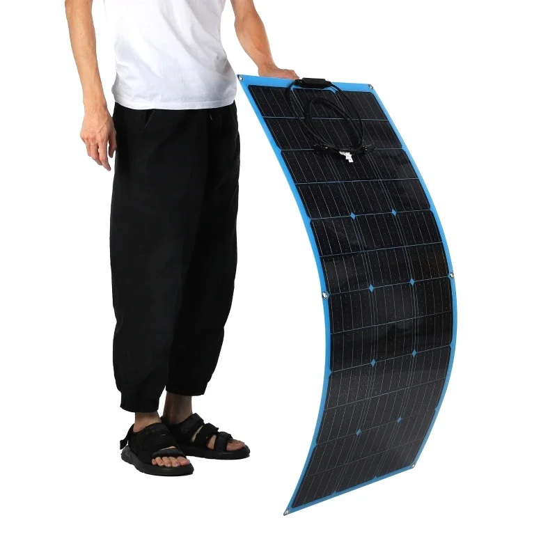 110W 220W Solar Panel 18V Battery Charger PET Fexible Solar Energy Power Charging System Outdoor For Car RV Marine Camper Travel