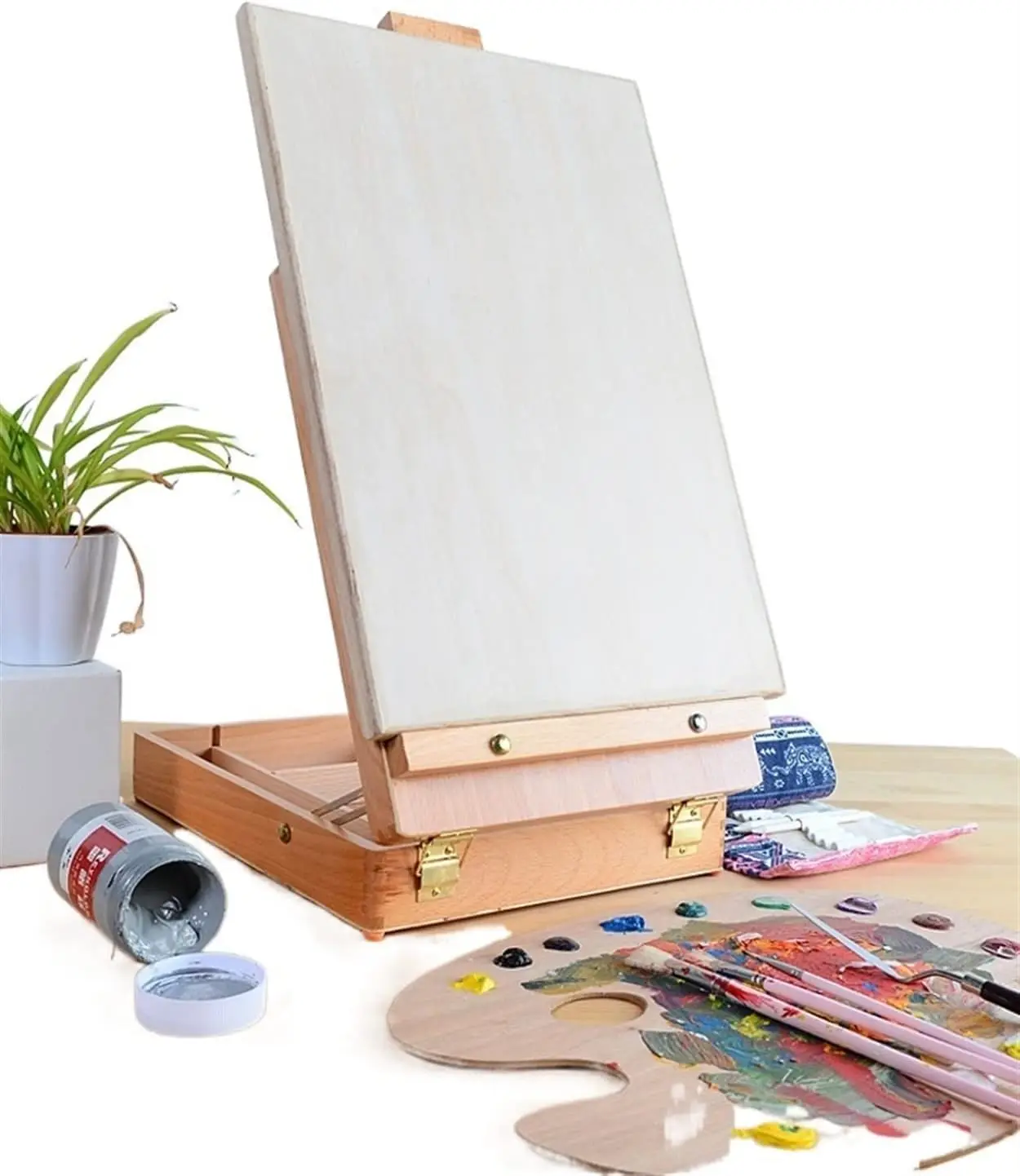 Easel Wood Easel for Painting Sketch Easel Drawing Desk Table Box Oil Paint Laptop Accessories Painting Art Supplies for Artist