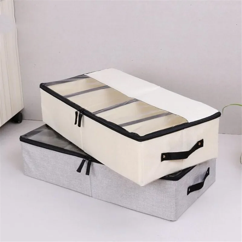 Organizador Foldable Storage Sock Bra Hot Bag Organizer Cotton Box Under For Shoes Closet Useful Bed Wardrobe Underwear