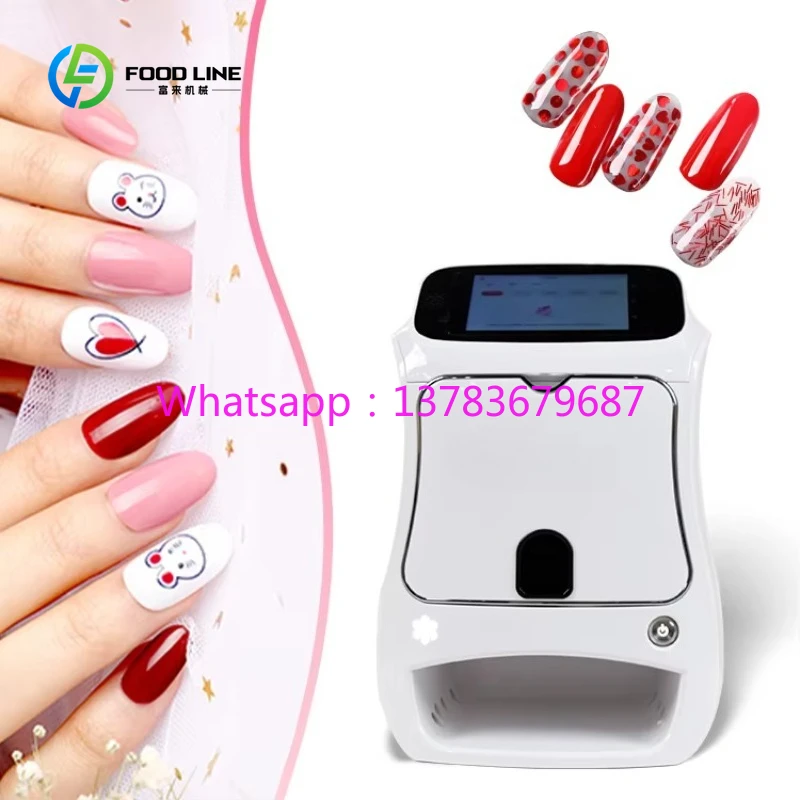 Customized New AI 3D Nail Art Printer Automatic Manicure Tools Drying Fan UV Lights WiFi Connection Logo Printers Electric Power