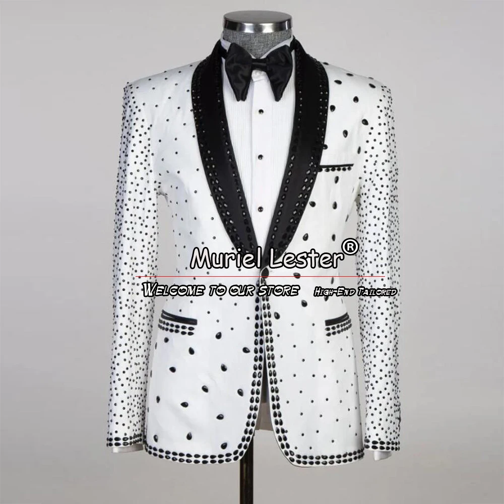 Formal Tuxedos Men Suits 2 Piece Luxury Stylish Designer Tailored Wedding Groom Dinner Party Male Prom Blazers Ternos Completo