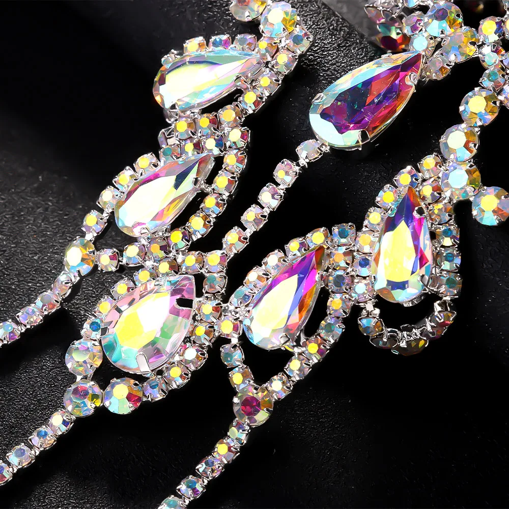 Fashion Colorful Crystal Tassel Back Chain Pendant Free Shipping Belly Dance Hollow Rhinestone Back Jewelry Outfit for Women