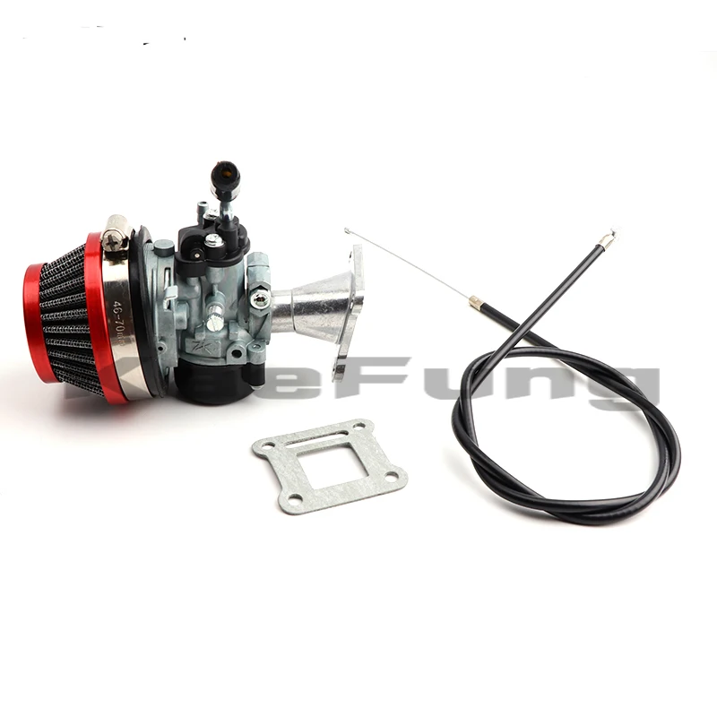 

ATV 49cc Performance 19mm Carburetor 58mm Air Filter cable Assembly for 2-stroke 49cc 50cc 60cc 66cc 80cc Mini Pocket Bike Group