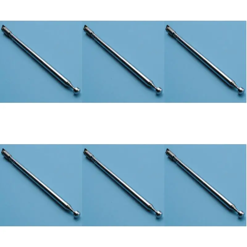 6Pack X(Replacement 49cm 19.3inch 6 Sections Telescopic Antenna Aerial for Radio TV