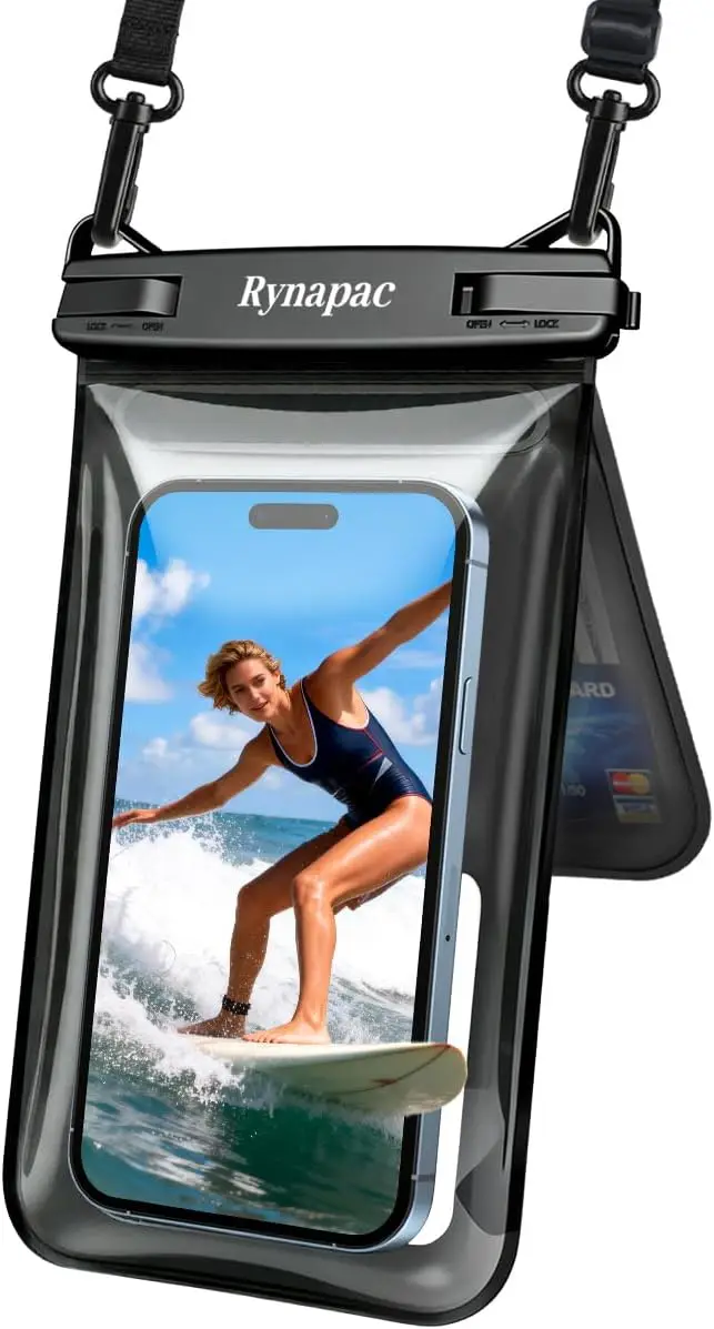 

IPX8 Waterproof Phone Pouch Floating, Double Space Dry Bag with Adjustable Lanyard for Beach, Pool & Cruise Essentials