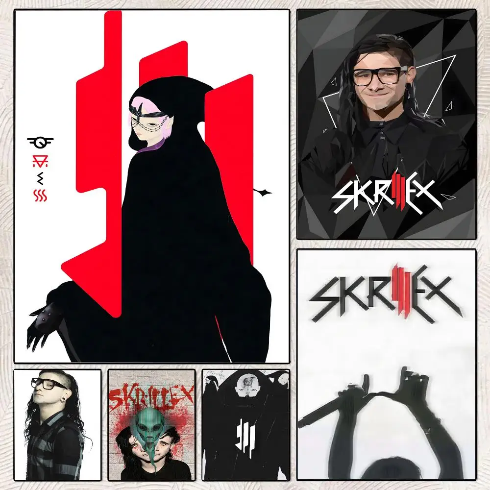 1pc Musician S-Skrillex Poster Decorative Wall Art Stickers Mural For Home Living Room Hallway Decor Gift