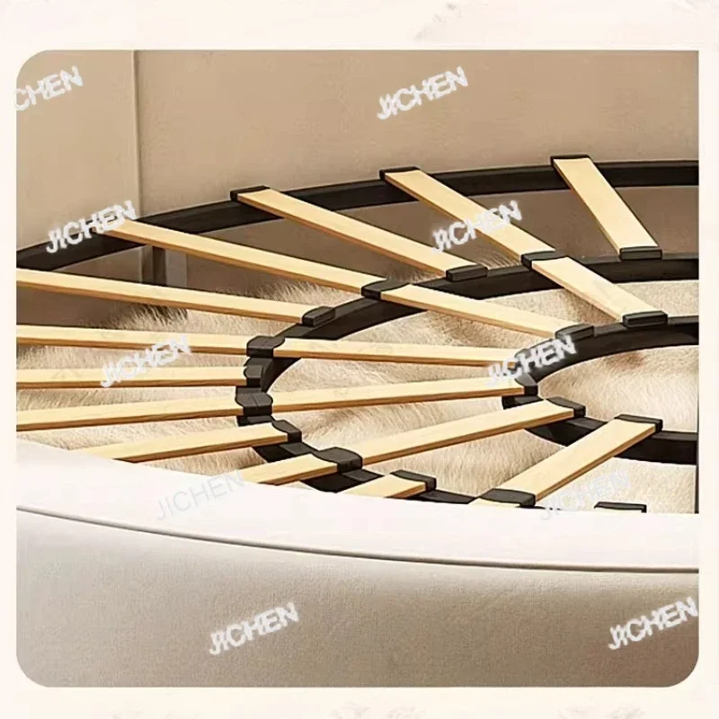 HG مصمم الفتيات سرير حديث 200 × 180 سنتيمتر الفاخرة الإيطالية الملك الحجم غرفة نوم سرير مزدوج علوي مستدير الكبار كاما الأثاث الزوجي #6