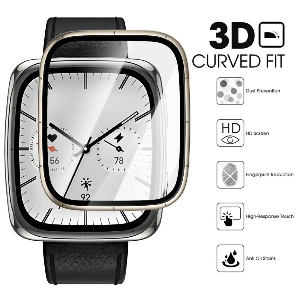 1-3PCS Tempered Glass For Amazfit Active 2 Square Clear Screen Protectors Full Coverage Films Active 2 Square Resistant Scratch