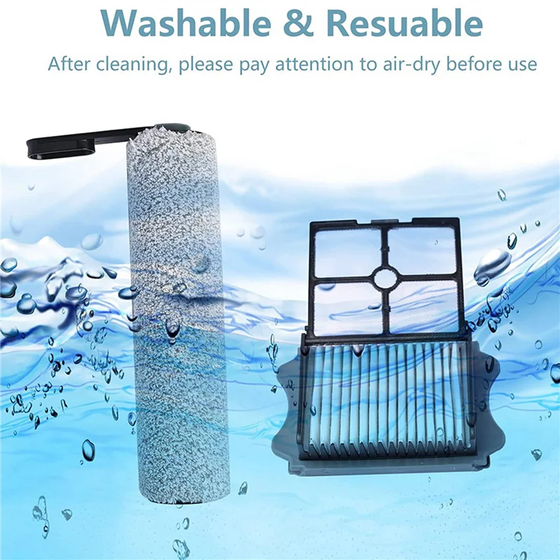 2X فرشاة بديلة ومجموعة فلتر HEPA لـ Tineco Floor ONE S5 & S5 PRO مبيعات المكنسة الكهربائية الرطبة والجافة اللاسلكية