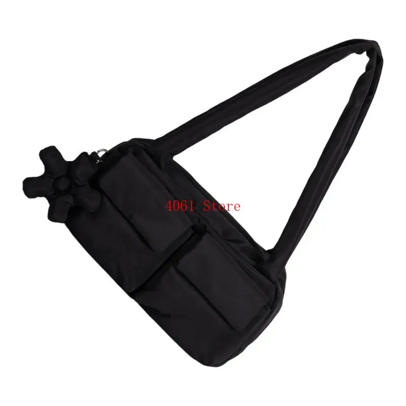 Practical Nylon Shoulder Bag Ergonomic Design Underarm Purse for Commuting Shopping