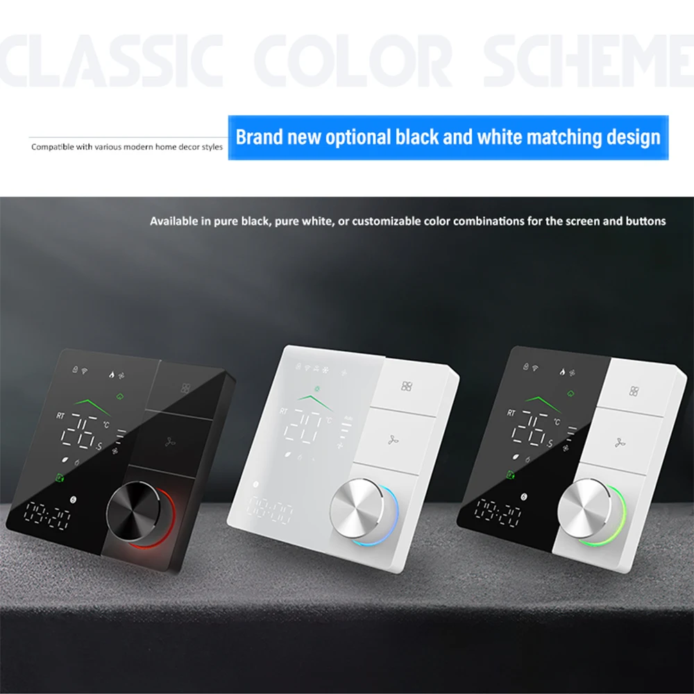 Tuya WiFi Thermostat Air Conditioner Heating Cooling Temperature Controller Programmable LCD Touch Screen Google Home Alexa