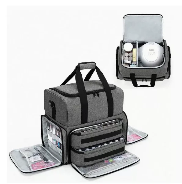 

Large Capacity Cosmetic Tote Bag Makeup Storage Bag Women Portable Cosmetic Organizer Makeup Bag Expansion Bags Double-Layer