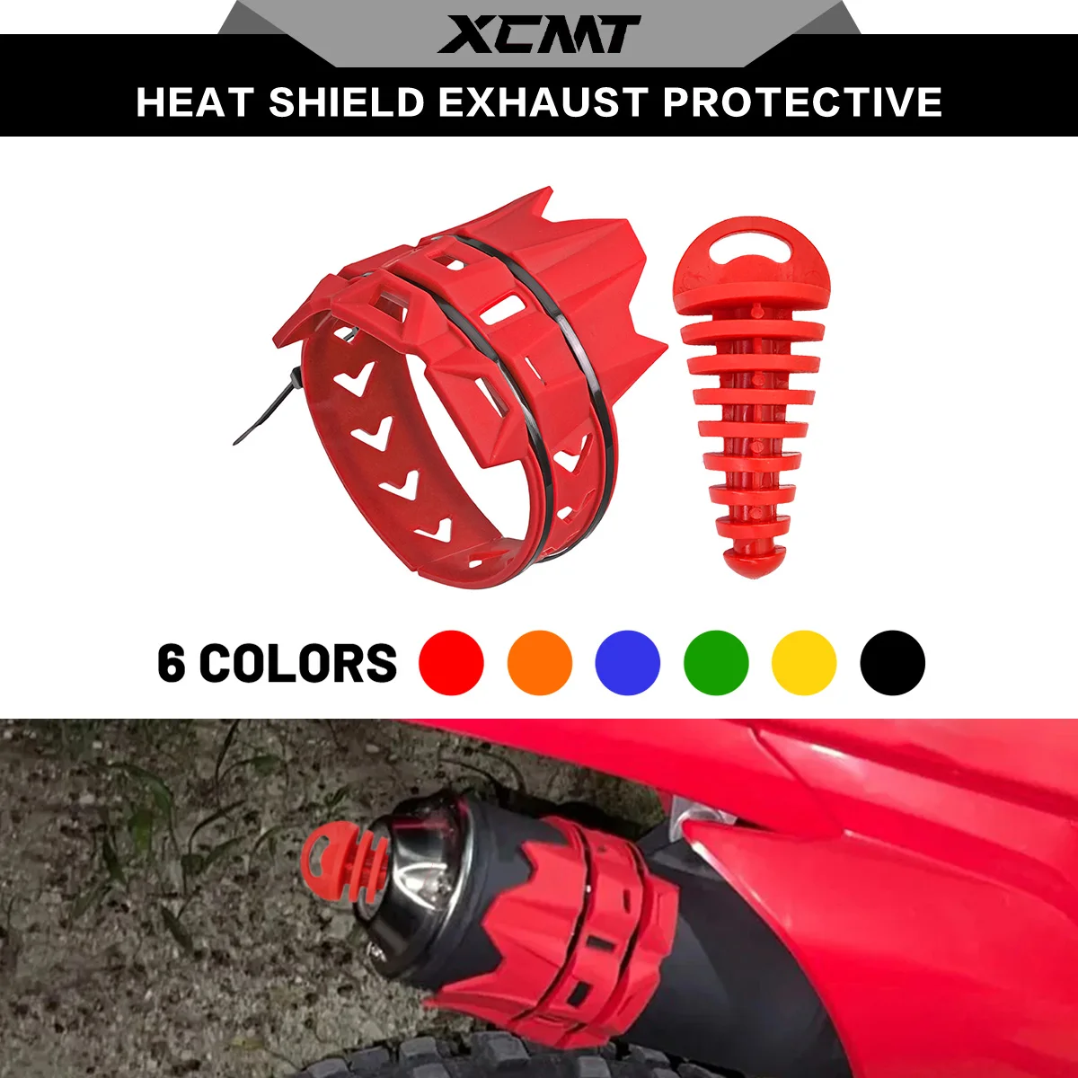 Universal Motorcycle Exhaust Pipe Muffler Wash Cap Exhaust Tail Pipe Protector Cover Set For Honda Kawasaki KTM Suzuki Yamaha