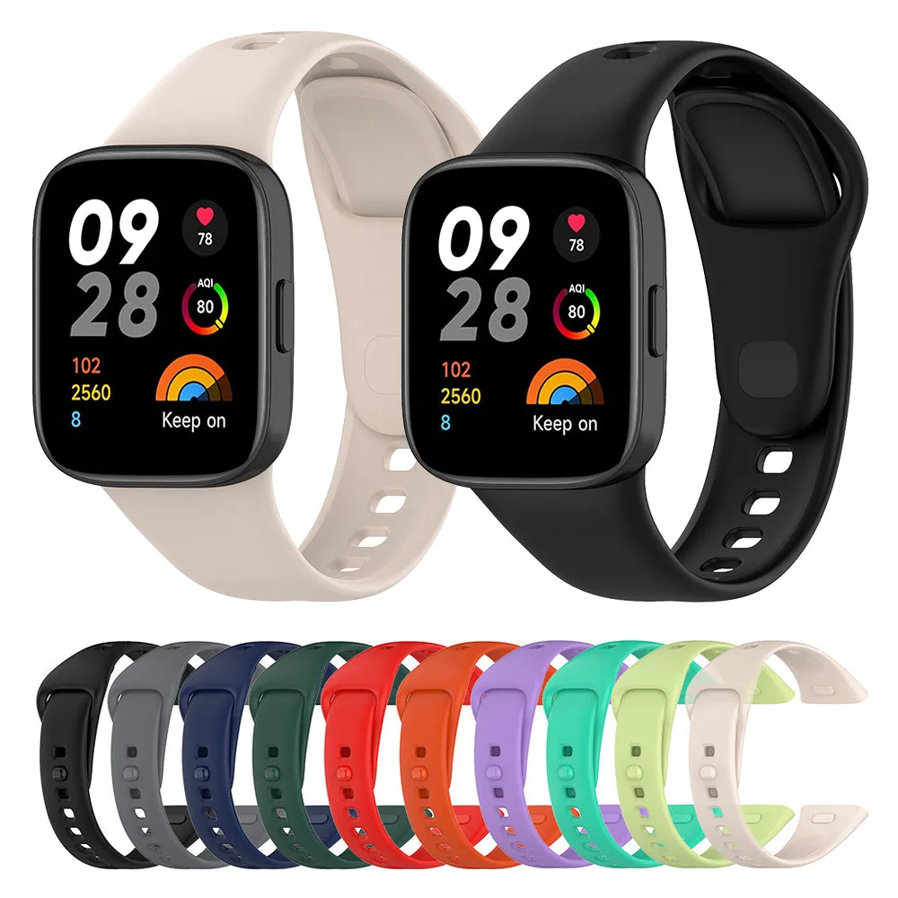 Silicone Watchband Strap For Redmi Watch 3 Bracelet Wristband Smart Watch Band
