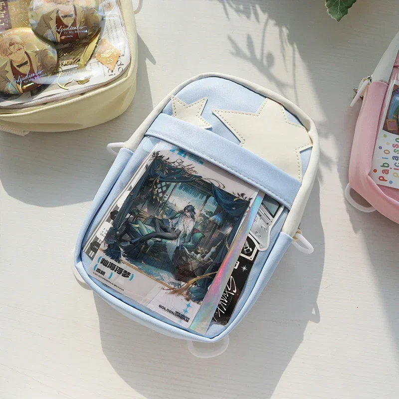 Ita Bag New 3 Way Cute Canvas Shoulder Bags Women Popular Display Backpacks Japanese Kawaii Transparent Crossbody Bag Bolsos