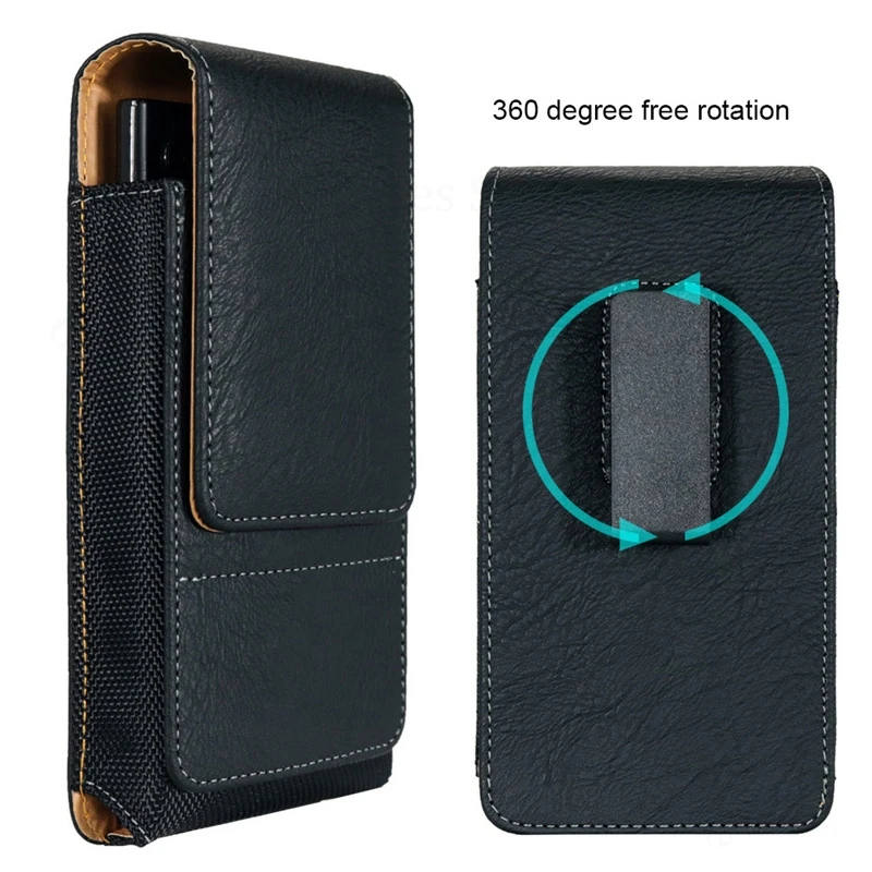 

360° Belt Clip Leather Phone Case For AUSU ROG Phone 9 FE 8 Pro Waist Holster Bag Phone Pouch Rog Phone 9 8 7 6 5 Pro Flip Case