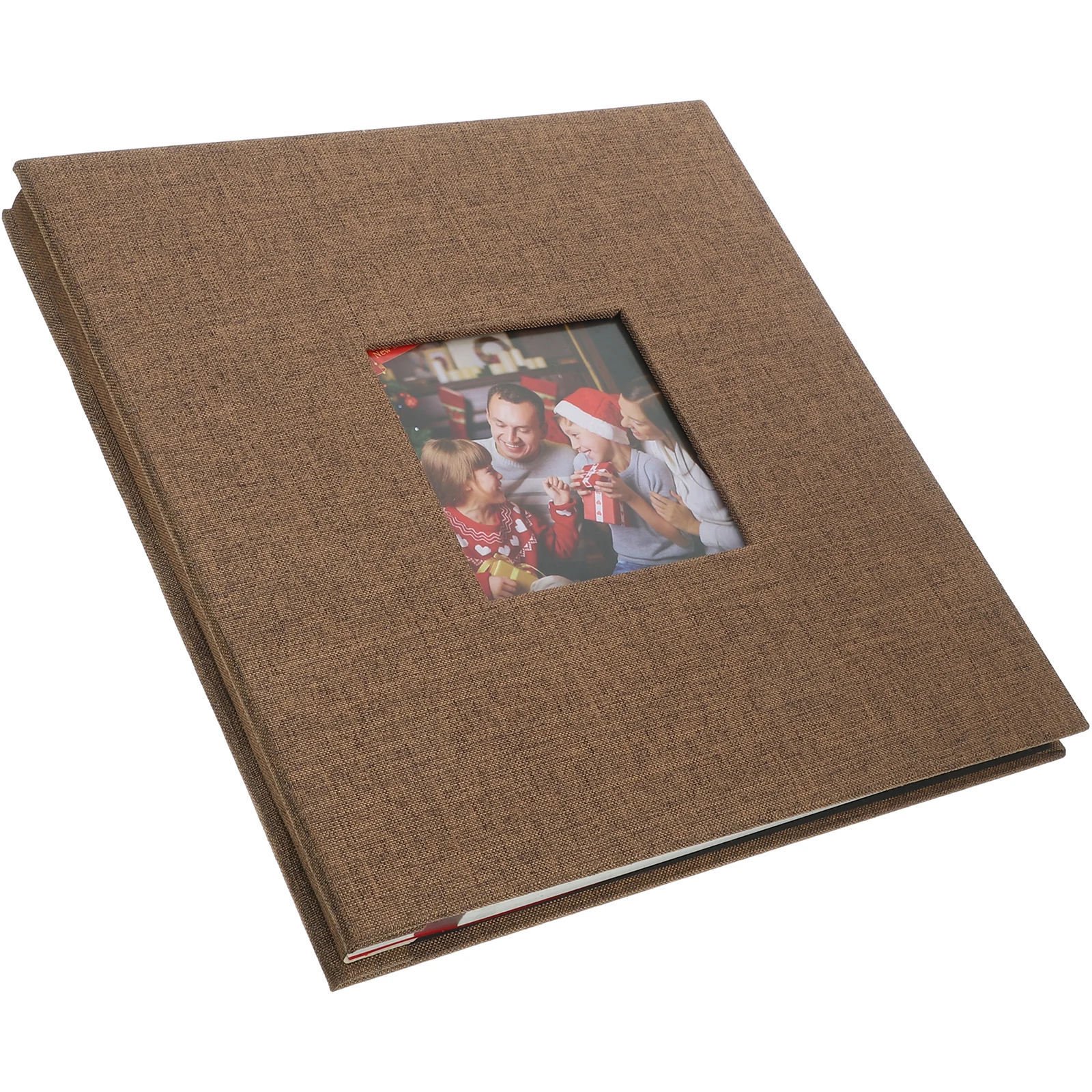 

Linen Photo Album 16 Inch Self Adhesive Scrapbook Wedding Party Photos Postcards Collecting Reusable Storage Book Memory