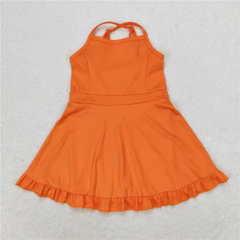 Ropa de natación para niñas pequeñas, chándal de color sólido, venta al por mayor, gran oferta de verano