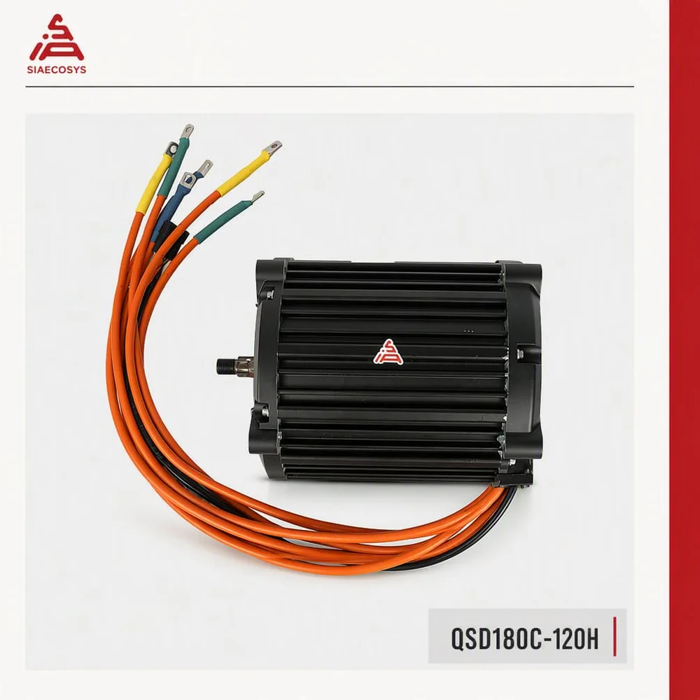 20kW QSMOTOR QSD180C-120H 72V Air Cooling Hairpin Motor for Electric Motorcycle Conversion Kit Mid Drive Power System