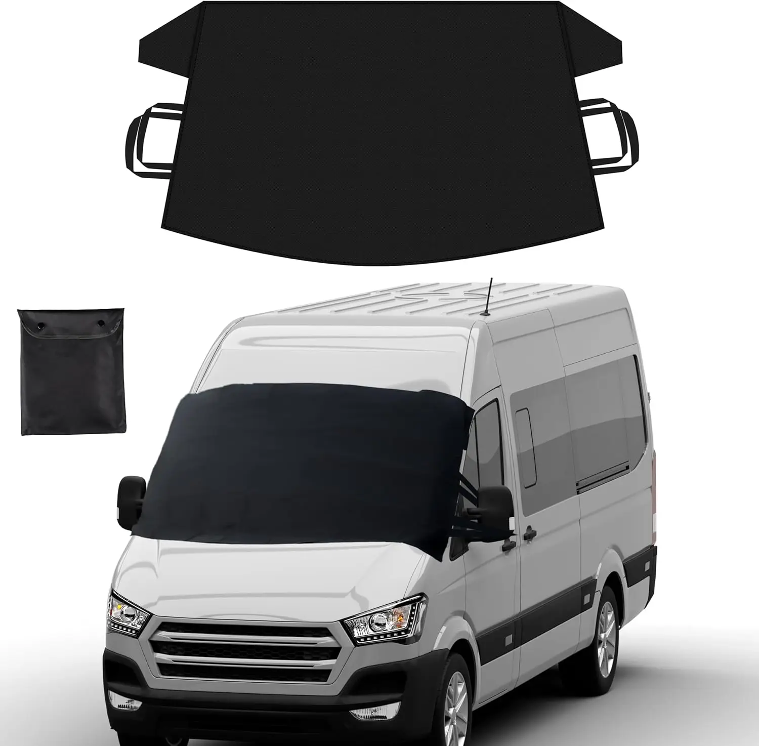 

Heavy-Duty Windshield Cover for Snow and Ice | 600D Oxford Fabric | Fits Vans, Trucks, SUVs (78x45 Inches)