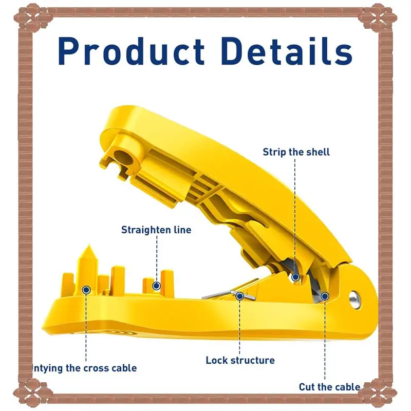 24-Hour Delivery 4-In-1 RJ45 Network Cable Tool With Cutting,Stripping,Untangling, And Straightening Functions Applies To STP/UT