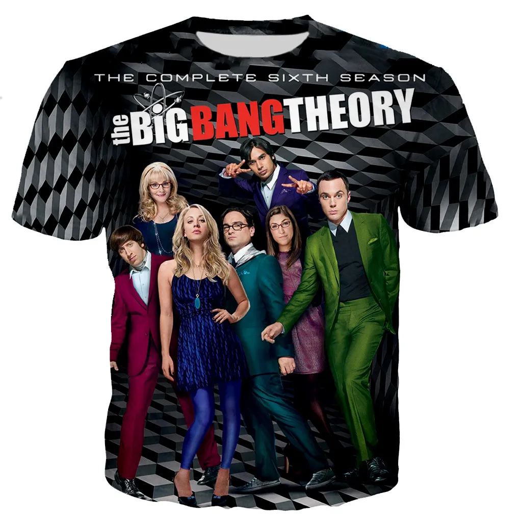 2023 New The Big Bang Theory T Shirt Men Women 3D Printed T-shirts Fashion Casual Harajuku Style Tshirt Oversized Tops Tees