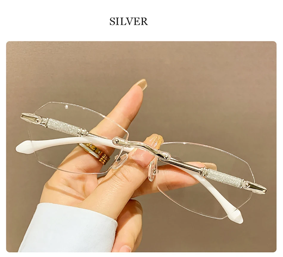 Retro ultraleichte Schneid rahmen Frauen Presbyopie Brillen blockieren Blaulicht Lesebrille weitsichtige Brillen mit Dioptrien – Detail 8