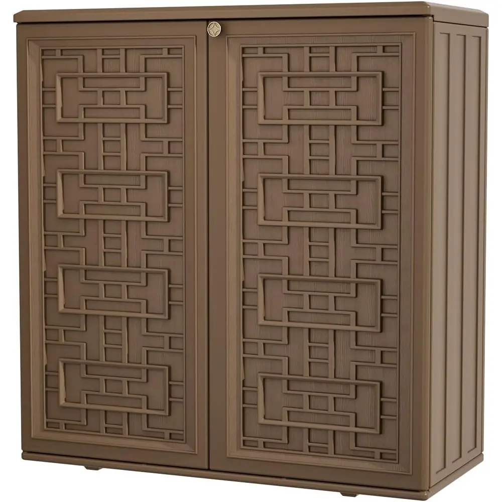 Outdoor Storage Cabinet Waterproo, Resin 62 Gallon Storage Box or Patio urniture Cushions, Garden Tools, Pool Accories (k Brown
