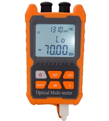 Portable All-In-One Fiber Optic Power Meter 5km 5mw VFL Source Visual Fault Locator OPM