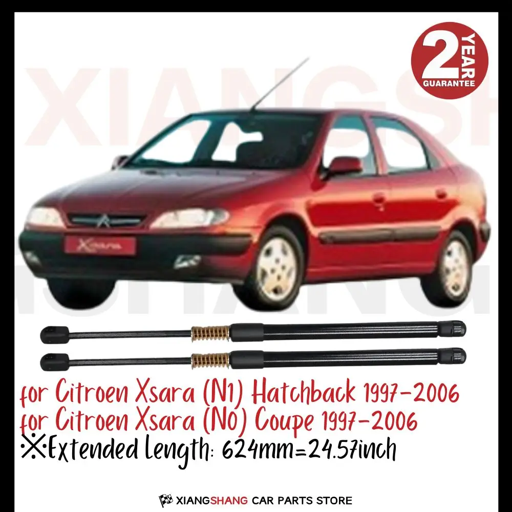 

2pcs Rear Damper for Citroen Xsara (N1) Hatchback 1997-2006 WITH SPRING Trunk Boot Gas Charged Gas Struts
