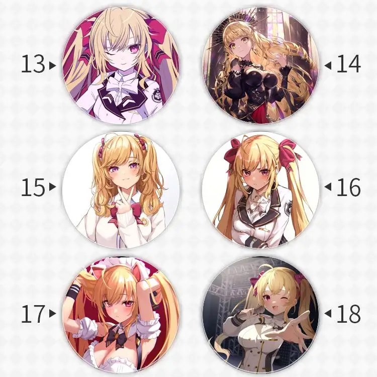 Takamiya Rion Badge Broche Vtuber Virtuele Youtuber Anker Randapparatuur Pin 75Mm Cosplay Fandom Borst Tag Verjaardagscadeau